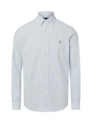 Polo Ralph Lauren Męska koszula casualowa - Custom Fit Mężczyźni Modern Fit Bawełna niebieski|biały w paski, M. Białe koszule męskie Polo Ralph Lauren, m, bez wzorów, z bawełny, bez kołnierzyka, bez ramiączek. Za 829.95 zł.