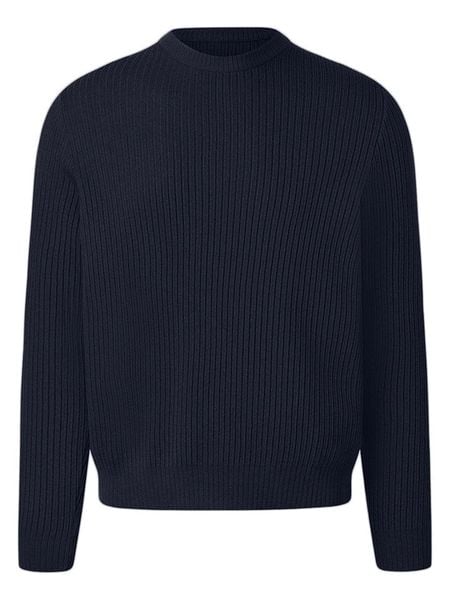 Maerz Muenchen Wełniany sweter w kolorze granatowym rozmiar: 58. Niebieskie swetry męskie Maerz Muenchen, bez wzorów, z wełny, bez kołnierzyka. Za 344.95 zł.