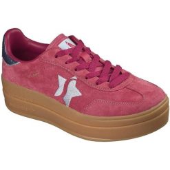 Buty sportowe damskie Skechers Academy Hi elevated Essence. Czerwone buty sportowe na co dzień damskie Skechers, bez wzorów, z materiału. Za 390.00 zł.