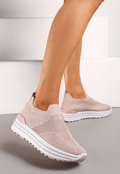 Różowe Buty Sportowe na Grubej Podeszwie z Elastyczną Cholewką Bellinda. Czerwone buty sportowe na co dzień damskie Born2be, bez wzorów. Za 29.99 zł.