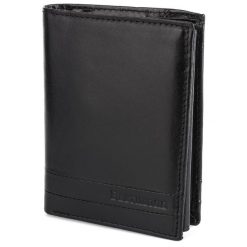 Portfel skórzany Beltimore G05 czarny. Czarne portfele męskie bez wzorów, ze skóry. Za 76.90 zł.