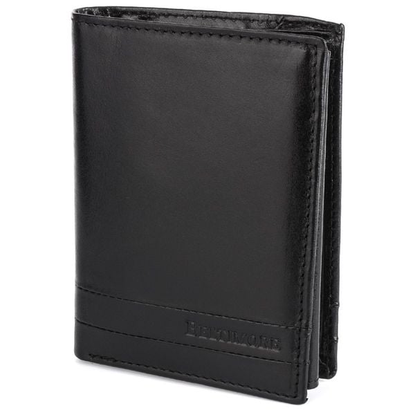 Portfel skórzany Beltimore G05 czarny. Czarne portfele męskie bez wzorów, ze skóry. Za 76.90 zł.