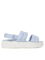 Tommy Jeans Sandały Tjw Flatform Sandal EN0EN02802 Błękitny. Niebieskie sandały damskie Tommy Jeans, bez wzorów, z jeansu, bez obcasa, na płaskiej podeszwie. Za 189.99 zł.