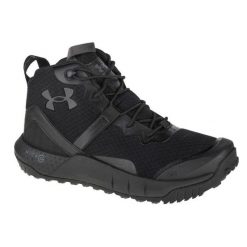 Buty Under Armour Micro G Valsetz Mid 3023741-001 czarne. Czarne buty trekkingowe męskie z gumy, bez zapięcia. Za 701.15 zł.
