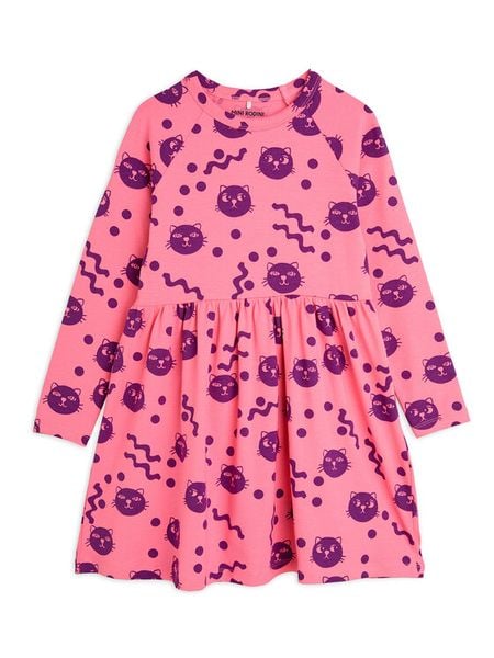 MINI RODINI Sukienka codzienna Squiggly Cats 2515010628 Różowy Regular Fit. Czerwone sukienki dziewczęce Mini Rodini, bez wzorów, z bawełny, bez ramiączek, mini. Za 139.99 zł.