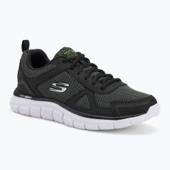 Buty męskie SKECHERS Track Bucolo. Czarne buty sportowe na co dzień męskie Skechers, bez zapięcia. Za 219.99 zł.