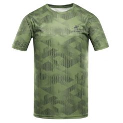 Koszulka męska Alpine Pro Quatr szybkoschnąca. Zielone t-shirty sportowe męskie Alpine Pro, m, bez ramiączek, na fitness i siłownię. W wyprzedaży za 79.00 zł.