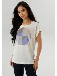 Aniston Koszulka w kolorze kremowym rozmiar: 42. Brązowe bluzki damskie Aniston, bez wzorów, bez kołnierzyka, bez ramiączek. Za 56.99 zł.