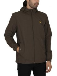 Kurtka wodoodporna z kapturem i suwakiem Lyle & Scott. Brązowe kurtki treningowe męskie LYLE AND SCOTT, na jesień, l, bez wzorów, z materiału, do biegania. Za 490.20 zł.