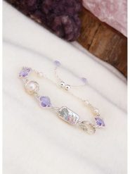 L'Atelier de Gaia Posrebrzana bransoletka z perłami i cyrkoniami rozmiar: onesize. Białe bransoletki damskie L'Atelier de Gaia, posrebrzane. Za 52.99 zł.