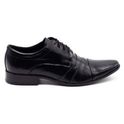 Lukas Buty męskie wizytowe 201 czarne. Czarne buty wizytowe męskie ze skóry, bez zapięcia. Za 367.89 zł.