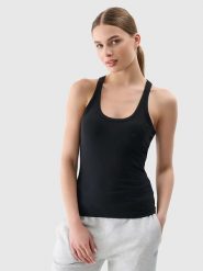 4F Top w kolorze czarnym rozmiar: XS. Czarne topy damskie 4f, xs, bez wzorów, bez ramiączek. Za 19.58 zł.