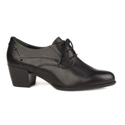 Buty Tamaris ze skóry naturalnej czarne. Czarne trapery damskie Trespass, z materiału, bez obcasa. Za 295.99 zł.