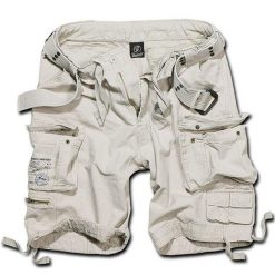 Szorty bushcraft męskie Brandit M65 Savage z Paskiem Vintage Białe. Białe szorty męskie Brandit, bez kołnierzyka. Za 275.50 zł.