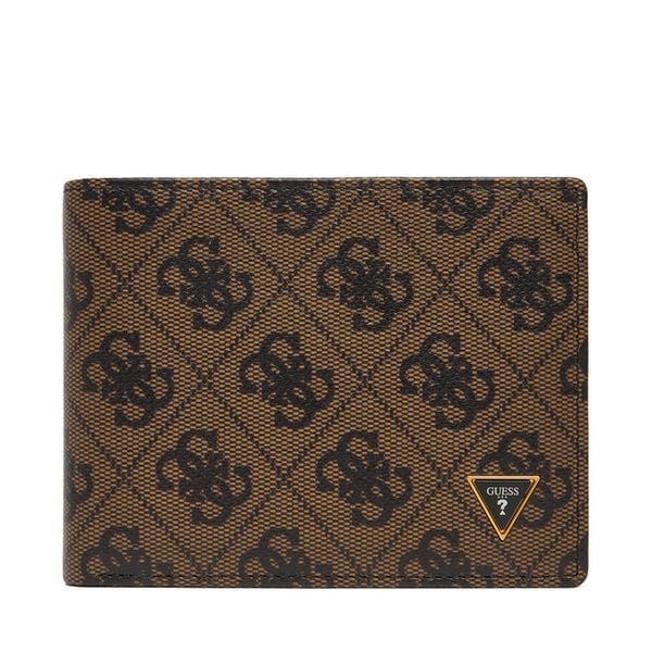 Portfel Guess. Brązowe portfele męskie Guess, z aplikacjami. Za 329.99 zł.