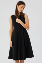 Elegancka rozkloszowana sukienka koktajlowa czarna. Czarne sukienki damskie Stylove, l, bez wzorów, eleganckie, bez kołnierzyka, bez ramiączek, rozkloszowane. Za 349.00 zł.