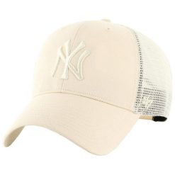 Czapka z daszkiem dla dorosłych MLB New York Yankees Branson Cap. Brązowe czapki męskie 47 Brand, bez wzorów, z bawełny, sportowe. Za 148.50 zł.