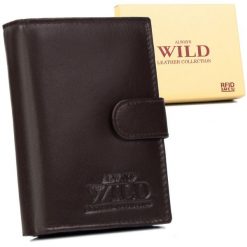 Portfel skórzany Always Wild [DH] N4L-P-SCR brązowy. Brązowe portfele męskie bez wzorów. Za 37.99 zł.