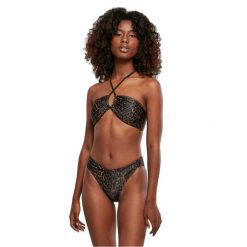 Damski kostium kąpielowy Urban Classics AOP Hot V. Brązowe bikini damskie Urban Classics, bez wzorów. Za 127.20 zł.