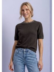 Street One Sweter w kolorze ciemnobrązowym rozmiar: 46. Brązowe swetry klasyczne damskie Street One, bez kołnierzyka. Za 114.95 zł.