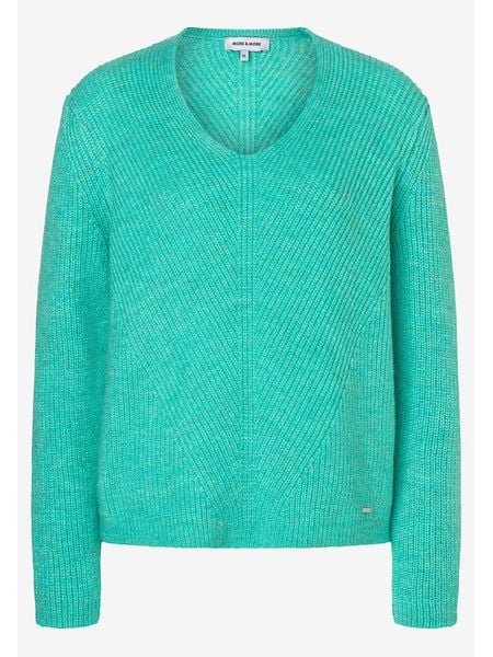 More & More Sweter w kolorze turkusowym rozmiar: 38. Niebieskie swetry klasyczne damskie MORE & MORE, ze splotem, bez kołnierzyka. Za 109.95 zł.