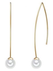 Lulu & Jane Pozłacane kolczyki z perłami rozmiar: onesize. Białe kolczyki damskie Lulu & Jane, z perłą, pozłacane, z zapięciem typu bigiel. Za 43.99 zł.