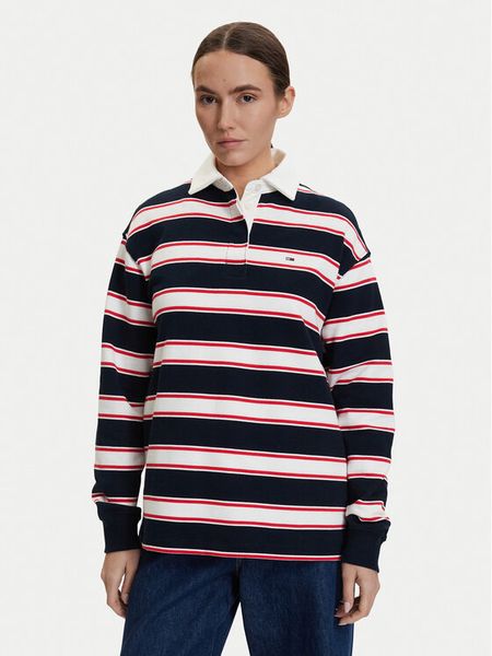 Tommy Jeans Bluza DW0DW22540 Kolorowy Relaxed Fit. Bluzy bez kaptura damskie Tommy Jeans, xl, z bawełny. Za 252.99 zł.