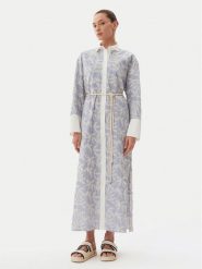 Munthe Sukienka koszulowa Filira 251134625136 Błękitny Loose Fit. Niebieskie sukienki damskie Munthe, bez wzorów, z bawełny, bez kołnierzyka, bez ramiączek, koszulowe. Za 1,039.00 zł.