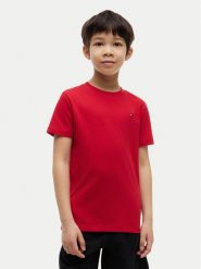 Tommy Hilfiger T-Shirt Team Tommy Graphic KB0KB10591 Czerwony Regular Fit. Czerwone t-shirty chłopięce Tommy Hilfiger, bez wzorów, z bawełny, bez ramiączek. Za 129.99 zł.