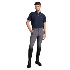 Spodnie jeździeckie o średniej przyczepności Premier Equine Ludis. Szare spodnie materiałowe męskie PREMIER EQUINE, bez wzorów, z jersey, sportowe. Za 437.00 zł.