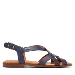 Sandały Pikolinos. Niebieskie sandały damskie Pikolinos, bez wzorów, bez obcasa, na płaskiej podeszwie. Za 319.99 zł.