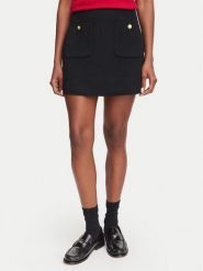 Tommy Hilfiger Spódnica mini WW0WW52234 Czarny Regular Fit. Czarne spódniczki damskie Tommy Hilfiger, bez wzorów, z syntetyku, mini. Za 529.99 zł.