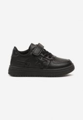 Czarne Płaskie Buty Sportowe Sneakersy ze Sznurowaniem i Gwiazdką Sialina. Czarne sukienki niemowlęce Born2be, bez wzorów, z jeansu, bez ramiączek. Za 49.99 zł.
