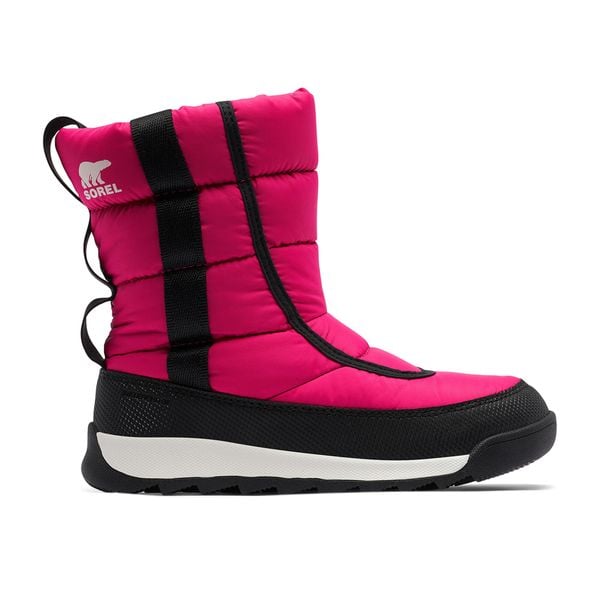 Śniegowce juniorskie Sorel Outh Whitney II Puffy Mid. Czerwone buty zimowe męskie Sorel, na zimę, bez zapięcia. Za 309.99 zł.