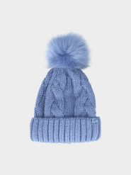4F Czapka zimowa damska - granatowa S. Niebieskie czapki zimowe damskie 4f, z polaru. Za 39.99 zł.