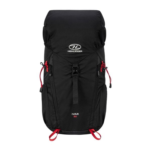 Plecak Highlander Ivar. Czarne plecaki damskie Highlander, bez wzorów, z nylonu, sportowe. Za 408.00 zł.