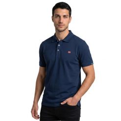 Koszulka polo męska z krótkim rękawem NORWAY 2.0. Niebieskie koszulki polo męskie Aulp, l, bez wzorów, z bawełny, bez ramiączek. Za 119.99 zł.