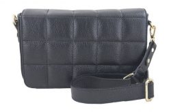 Listonoszka skórzana BARBERINI'S 932-1 czarna. Czarne shopper bag damskie Barberinis, bez wzorów, ze skóry, małe, pikowane, bez dodatków. Za 289.99 zł.