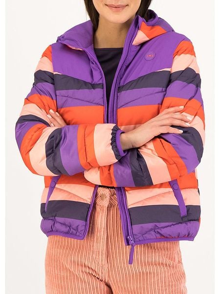 Blutsgeschwister Kurtka pikowana "Cloud StepperI want candy" w kolorze fioletowo-jasnoróżowym rozmiar: XL. Czerwone kurtki damskie Blutsgeschwister, xl, bez wzorów, z puchu, bez kaptura. Za 218.05 zł.