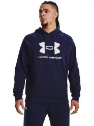 Under Armour Bluza "Rival" w kolorze granatowym rozmiar: XL. Niebieskie bluzy z kapturem męskie Under Armour, xl. Za 197.45 zł.