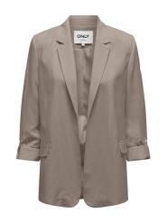 ONLY Marynarka Leila 15310948 Beżowy Loose Fit. Brązowe marynarki i żakiety damskie Only, bez wzorów, z syntetyku. Za 119.99 zł.