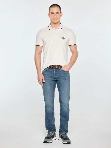 Koszulka męska polo perłowa seller 103. Białe koszulki polo męskie Big Star, l, bez wzorów, z bawełny, bez ramiączek. Za 139.99 zł.
