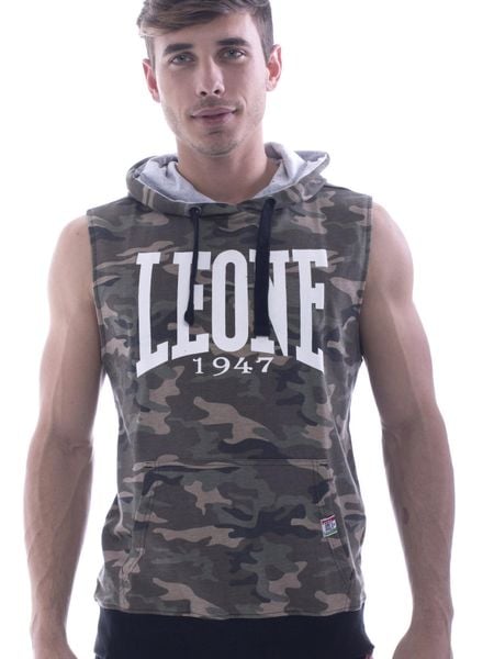 Bluza z kaptur na co dzień na siłownię. Białe bluzy z kapturem męskie LEONE 1947 APPAREL, s. Za 63.11 zł.