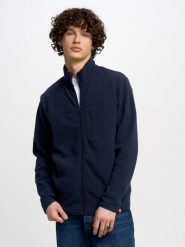 Bluza męska polarowa rozpinana granatowa Malkom 403. Niebieskie bluzy bez kaptura męskie Big Star, l, z dzianiny. W wyprzedaży za 199.99 zł.