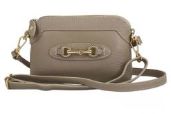 Listonoszka skórzana BARBERINI'S 967-2 beżowa. Brązowe shopper bag damskie Barberinis, z aplikacjami, ze skóry, małe, bez dodatków. Za 189.99 zł.