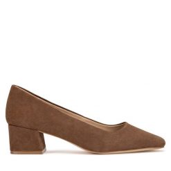 Czółenka Lasocki. Brązowe czółenka damskie Lasocki, bez wzorów, bez obcasa. Za 229.99 zł.