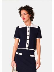 Rodier Sweter w kolorze granatowym rozmiar: XL. Niebieskie swetry klasyczne damskie Rodier, xl, bez kołnierzyka. Za 353.45 zł.