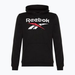 Bluza męska Reebok Identity Big Logo Fleece Hoodie. Czarne bluzy bez kaptura męskie Reebok, m. Za 239.99 zł.