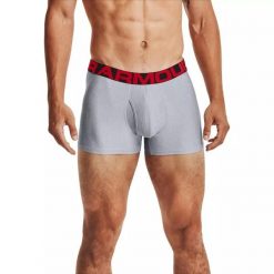 Bokserki męskie Under Armour Tech 3 In 2 szt. Szare bokserki męskie Under Armour, bez wzorów. Za 119.99 zł.