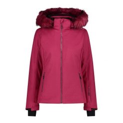 Damska kurtka narciarska softshell CMP. Czerwone kurtki damskie CMP, bez wzorów, z softshellu, bez kaptura. Za 835.55 zł.